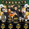 Rumia Graduation Party Plates Napkins Class of 2025 Black Gold Disposable Dinnerware Tableware Cup Tablecloth Congrats Grad Banner Balloons Decorations for Prom 2025 Party Serve 24 view 2