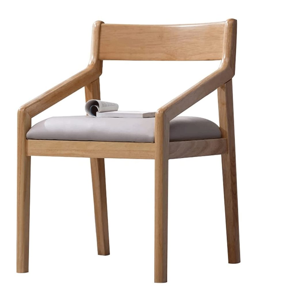 PAASHE Office Chair Solid Wood Desk Chair Thickened Comfort Sponge Cushion Computer Chair Home Office Executive Chairs