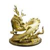 Brass Golden 3D Water-Absorbing Dragon Statue, Chinese Zodiac Dragon Figurine Sculpture Home Office Charm Feng Shui Decorative Copper Crafts Collection view 1