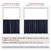Navy Blue RV Camper Small Curtains for Travel Trailers,Set 2 Panels Rod Pocket Room Darkening Blackout Dark Blue Cafe Tier Short Curtains 36 Inch Length for Bathroom Kitchen Bunk Bedroom,W 42 x L 36 view 2