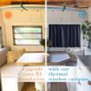 Navy Blue RV Camper Small Curtains for Travel Trailers,Set 2 Panels Rod Pocket Room Darkening Blackout Dark Blue Cafe Tier Short Curtains 36 Inch Length for Bathroom Kitchen Bunk Bedroom,W 42 x L 36 view 3