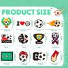 Batiyeer 36 Pack Soccer Keychains Bulk Soccer Party Favors Sports Valentines Key Chains Funny Ball Keyring for Women Men Sport Team Players Birthday Party Bag Gift Fillers view 2