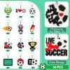 Batiyeer 36 Pack Soccer Keychains Bulk Soccer Party Favors Sports Valentines Key Chains Funny Ball Keyring for Women Men Sport Team Players Birthday Party Bag Gift Fillers view 3