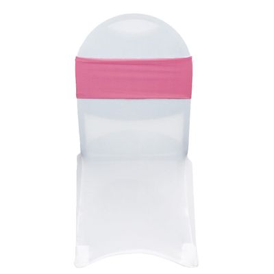 4 Way Stretchy Spandex Bands (Pack of 10), Chair Sashes/Bows (Fuchsia)