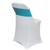 4 Way Stretchy Spandex Bands (Pack of 10), Chair Sashes/Bows (Teal) view 2