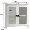 COLLECTIVE HOME - 2 Tiered Storage Cabinet, Countertop Cabinet, Wood Organizer for Kitchen Living Room Bedroom Bathroom Office with Magnetic Door, 15.75 x 14.5 x 6.5, White, 02 view 3
