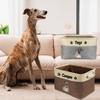 MALIHONG Custom Dog Basket for Toys Collapsible Storage Bin Grey Brow Pink Purple Blue Rectangular Pet Storage Organizer Box with Handles Medium Customized Name & Real Dog Breed view 2
