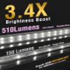 Shine Decor Plus LED Strip Lights AC 120V, Connectable Double Row Bright Rope Light, ETL IP65 Waterproof & Weather-Resistant for Accent Lighting, 7x17mm, 6000K Cool White, 50FT view 2