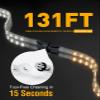 Shine Decor Plus LED Strip Lights AC 120V, Connectable Double Row Bright Rope Light, ETL IP65 Waterproof & Weather-Resistant for Accent Lighting, 7x17mm, 6000K Cool White, 50FT view 3