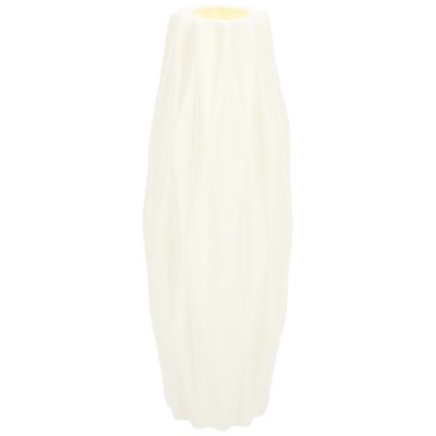 VICASKY 1pc Square Glass Vase White Ceramic Vase Sunflower Home Decor Minimalism Flower Modern Creative Vase Desktop Pottery Ceramic Artificial Flower Floor Big Vase Nordic Style Vase Fold