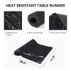 2 Pcs Trivet Table Runner Hot Plates Mat 12 X 40 Inch Heat Resistant Table Protector Waterproof Decorative Farmhouse Kitchen Trivets Counter Heat Proof Placemats for Hot Dishes (Black Marble, 2 Pcs) view 3