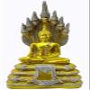 BUDDHO Buddha Statue in The Posture of NAGA 13" H. Buddha Statue Saturday Buddha Statue Nak Prok Buddha Statue Poly Resin Thai Buddha Statue for Home Decor (Gold) view 1