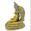 BUDDHO Buddha Statue in The Posture of NAGA 13" H. Buddha Statue Saturday Buddha Statue Nak Prok Buddha Statue Poly Resin Thai Buddha Statue for Home Decor (Gold) view 3