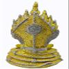 BUDDHO Buddha Statue in The Posture of NAGA 13" H. Buddha Statue Saturday Buddha Statue Nak Prok Buddha Statue Poly Resin Thai Buddha Statue for Home Decor (Gold) view 4