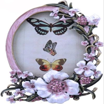 TATSEN Small Photo Frame for Home Metal Combination Photo Frame Lovely Metal Photo Frame Ornament (Color : A, Size : 8 * 2 * 11CM)