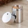 Toothpick Holder Toothpick Dispenser 1Pc Home Hotel Restaurant Dust-proof Toothpick Holder Stainless Steel Toothpicks Holder Dispenser Box Container Toothpick Dispenser Container view 3