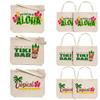 14" x 13" Medium Luau Summer Fun Canvas Tote Bags, 6 Pieces view 1