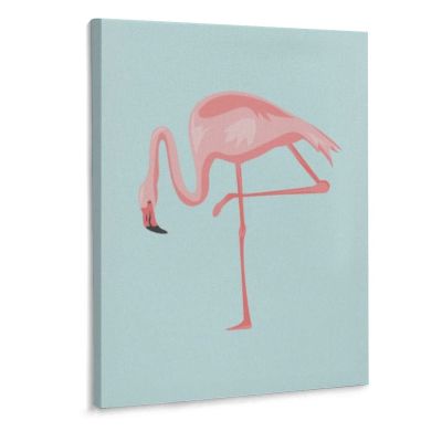 Flamingo Blue Background Poster Children's Room Office Decoration Wall Art Wall Art Paintings Canvas Wall Decor Home Decor Living Room Decor Aesthetic 20x26inch(51x66cm) Frame-Style