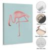 Flamingo Blue Background Poster Children's Room Office Decoration Wall Art Wall Art Paintings Canvas Wall Decor Home Decor Living Room Decor Aesthetic 20x26inch(51x66cm) Frame-Style view 3