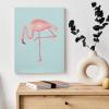 Flamingo Blue Background Poster Children's Room Office Decoration Wall Art Wall Art Paintings Canvas Wall Decor Home Decor Living Room Decor Aesthetic 20x26inch(51x66cm) Frame-Style view 4