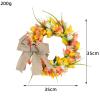 13.7" Spring Wreath, Blooming Floral Wreath with Tulip, Daisy and Green Leaves Outdoor, Farmhouse Spring Summer Wreaths for Front Door OutsideSpring Decoration view 2