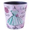 Scakbyer 10L/2.64 Gallon Trash Can, Decorative Waste Basket, PU Leather Waste Paper Basket, Waterproof Garbage Can for Bathroom, Bedroom, Office, Kitchen and Living Room - Green Dress view 1