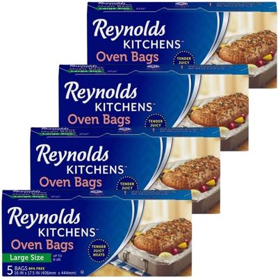 Reynolds Oven Cooking Large Size for Meats & Poultry (up to 8-Pounds) (5 Count, Pack of 4)