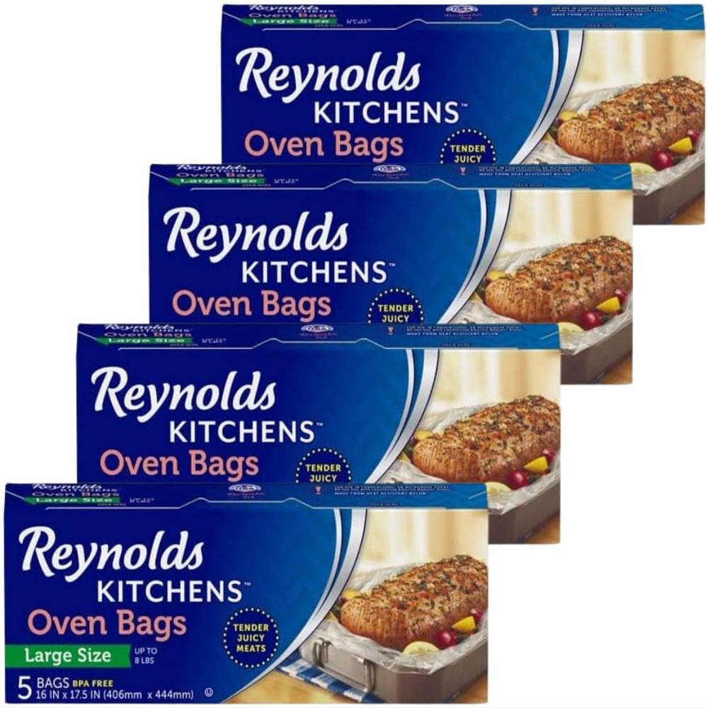Reynolds Oven Cooking Large Size for Meats & Poultry (up to 8-Pounds) (5 Count, Pack of 4)