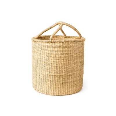 Handwoven Laundry Basket with HandlesWoven Baskets for GiftsLaundry Hamper Large Storage Basket for Pillows, Towels, Blankets and ToysElegance and Decorative Basket for Your Living Room