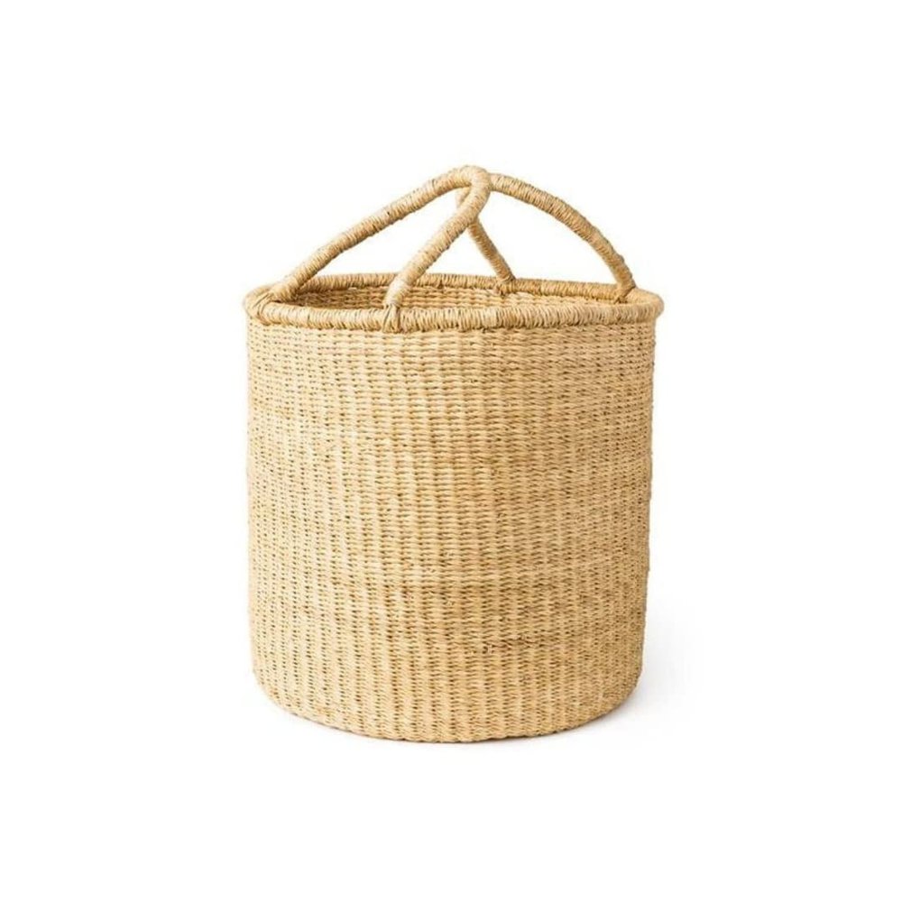 Handwoven Laundry Basket with HandlesWoven Baskets for GiftsLaundry Hamper Large Storage Basket for Pillows, Towels, Blankets and ToysElegance and Decorative Basket for Your Living Room