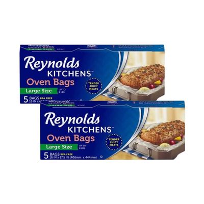 Reynolds Oven Cooking Large Size for Meats & Poultry (up to 8-Pounds) (5 Count, Pack of 2)