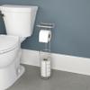 Franklin Brass (1-Pack) Toilet Paper Holder Free Standing Satin Nickel Standing TP Storage Bathroom Organization Storage Shelf Standing Tissue Holder Bathroom Accessories 47664-BN view 2