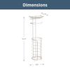 Franklin Brass (1-Pack) Toilet Paper Holder Free Standing Satin Nickel Standing TP Storage Bathroom Organization Storage Shelf Standing Tissue Holder Bathroom Accessories 47664-BN view 3