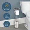 Franklin Brass (1-Pack) Toilet Paper Holder Free Standing Satin Nickel Standing TP Storage Bathroom Organization Storage Shelf Standing Tissue Holder Bathroom Accessories 47664-BN view 4