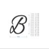 Metal Letter B for Above Bed, Letter for Above Crib, Letter for Front Door view 3