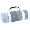 Santa Barbara Design Studio Large Picnic Blankets Portable Waterproof Outdoor Blanket, 59" W x 69" L, Blue/Grey/White Stripes view 2