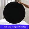 FREAZE Black Glass Table Top 20in 40in, Round Tempered Glass for Dining Table/Coffee Table, Thick 8mm, Hotel Tempered Glass Tabletop Decorative (Size : 60cm/24in) view 2