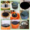 FREAZE Black Glass Table Top 20in 40in, Round Tempered Glass for Dining Table/Coffee Table, Thick 8mm, Hotel Tempered Glass Tabletop Decorative (Size : 60cm/24in) view 4