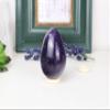 Purple Lepidolite Crystal Egg by Shelf & Stone. Crystal Egg for Happiness, Stability. Decorative Gemstone Egg w Stand. Absorbs EMR with its Lithium-Rich Elements. 2.3"H x 1.8"D 166g (Lepidolite) view 3