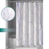 Abstract Shower Curtain for Bathroom 72" x 84" Purple Gradient Line Texture Shower Curtain with Hooks Polyester Waterproof Home Bathtub Decor view 4