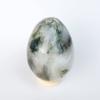 India Moss Agate Crystal Egg by Shelf & Stone. Moss Agate Gemstone Egg for Calm, Joy & Abundance. Handmade. Includes Stand. Great for Reiki/Meditation/Easter Dcor 2.25"H x 1.75"D 147g (Moss Agate) view 1