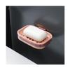 NOBRIM Wall Mounted Soap Dish Soap Holder Bathroom Strong Suction Drain Rack Soap Dishes for Bathroom and Camping Gym Travel view 1