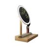 DYPASA Vanity Mirror Solid Wood Desktop LED Vanity Mirror Fill Light with Lamp Portable Desktop Vanity Mirror Rechargeable with Storage Household Cosmetic Mirror view 1