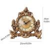 Table Clock European Style Retro Clock Creative Living Room Resin Table Clock Decoration Bedroom Study Silent Clock Decoration Crafts Clock view 2