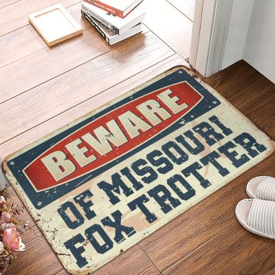 Abipuir Kichen Mats Floor Home Sweet Home Beware of Missouri Fox Trotter Rug Boys Bedroom Decor Funny Sogns (Size : 40X60CM)