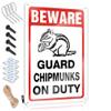 Cave Man Bar Beware! Guard Chipmunks On Duty Tin Sign Country Decorations for Home Tiki Bar Decorations (Size : 30X40CM) view 1