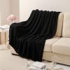 bearberry Super Soft Fluffy Throw Blanket Lightweight Cozy Warm Bed Blankets for Couch Bed Sofa All Season (Black, 60x80) view 2