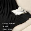 bearberry Super Soft Fluffy Throw Blanket Lightweight Cozy Warm Bed Blankets for Couch Bed Sofa All Season (Black, 60x80) view 4