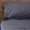 Huddleson Charcoal Grey 500TC Made in Italy Cotton Percale Fitted Sheet - King view 1