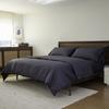 Huddleson Charcoal Grey 500TC Made in Italy Cotton Percale Fitted Sheet - King view 2